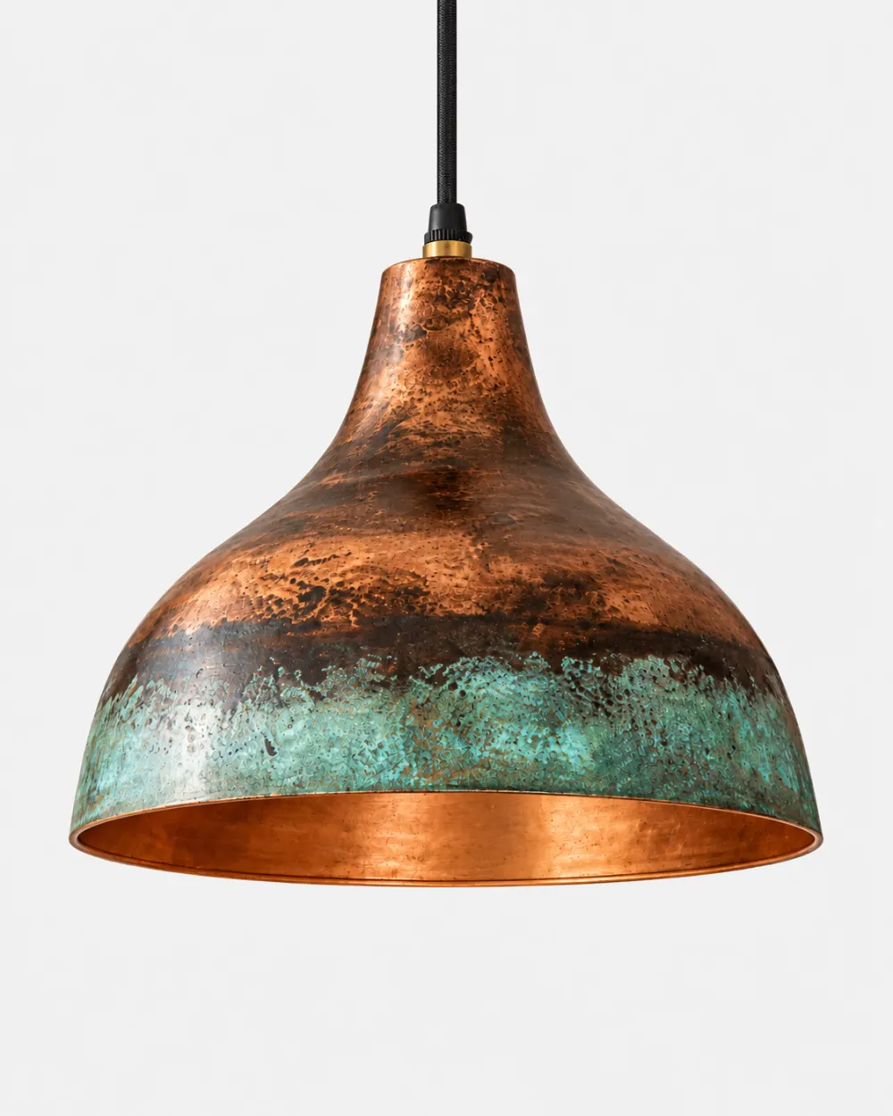 Verdigris copper pendant